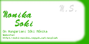 monika soki business card